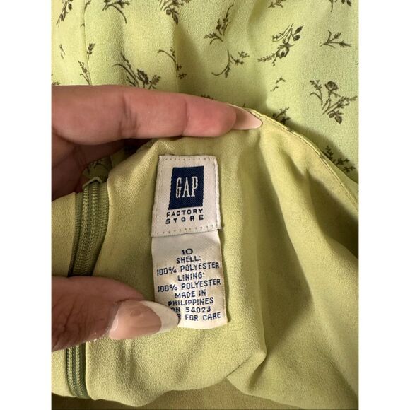 GAP Factory Store Green Floral Sleeveless Maxi Dress Women’s Size 10 - Picture 3 of 5